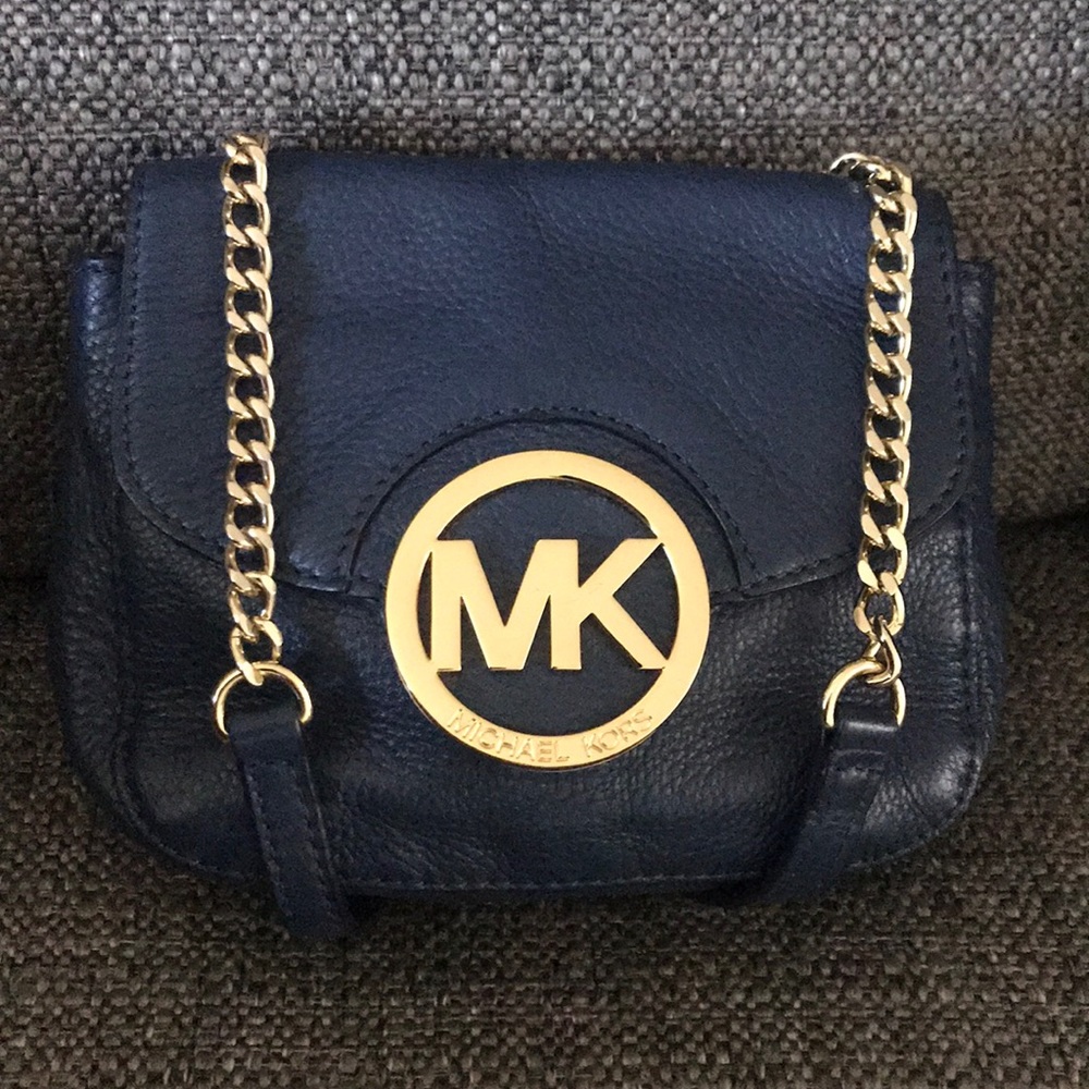 Michael Kors Fulton Crossbody Purse Navy